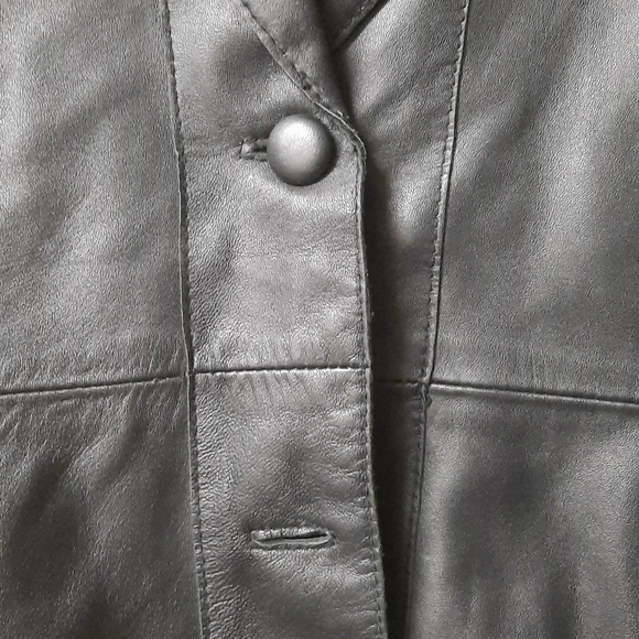 Black Pamela McCoy leather jacket - Large - Picture 3 of 4